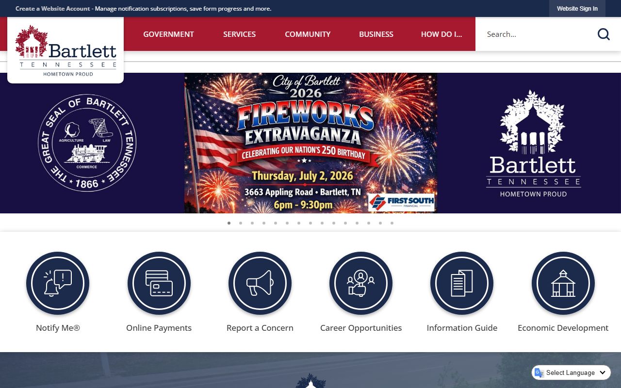 Bartlett criminal records information on the city government website