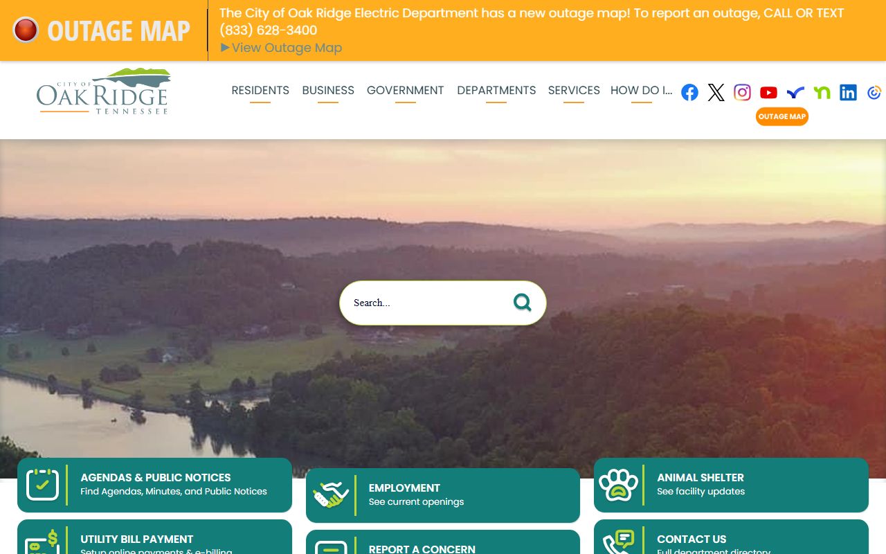 Oak Ridge criminal records information on the city government website