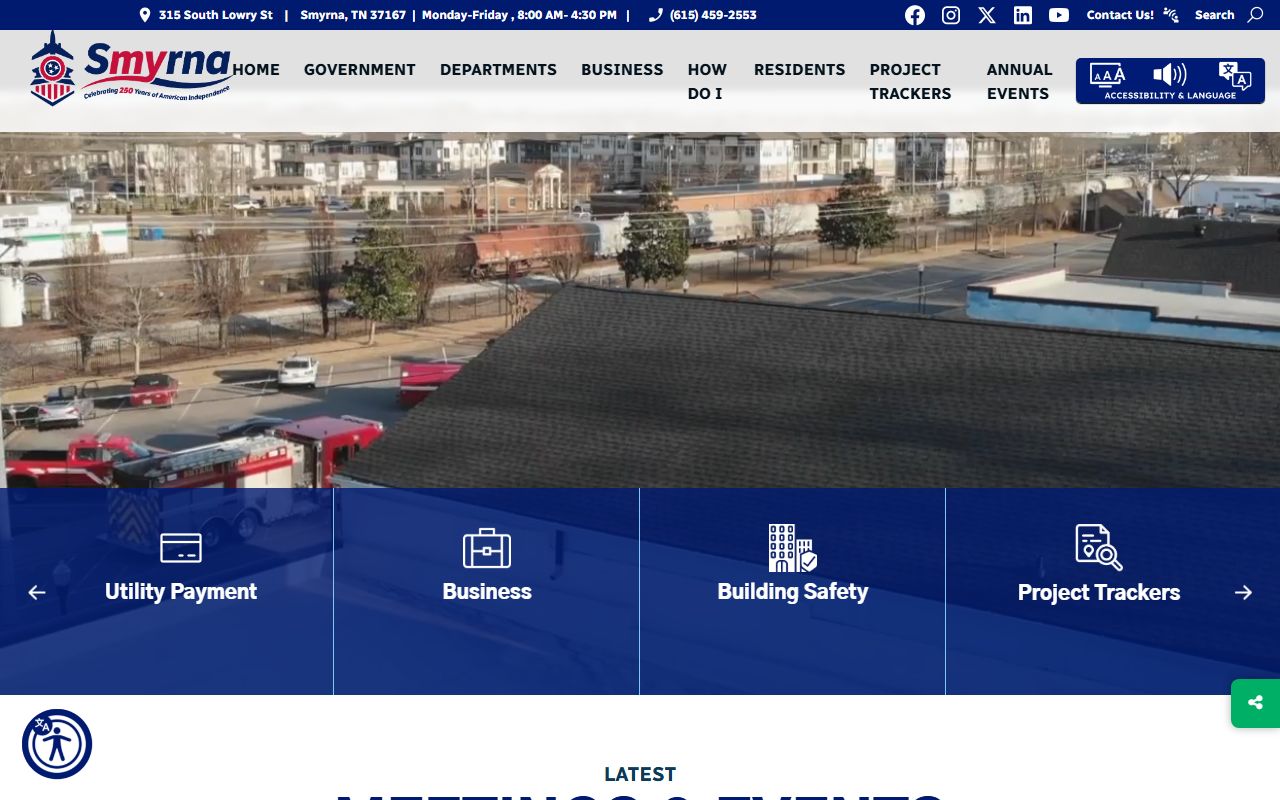 Smyrna criminal records information on the town government website