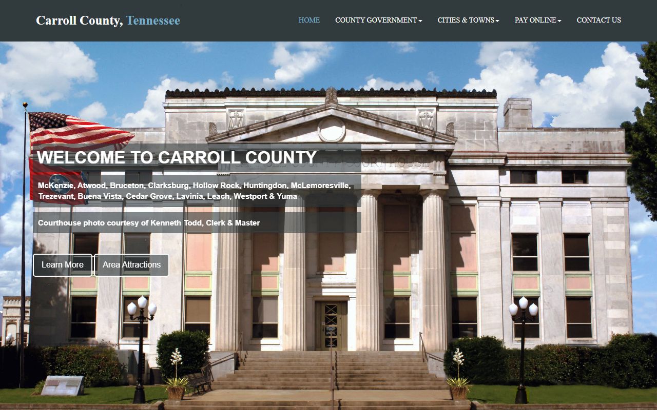 Carroll County government source for criminal records