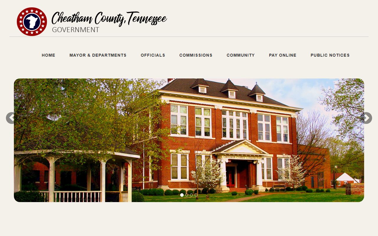 Cheatham County government website for criminal records