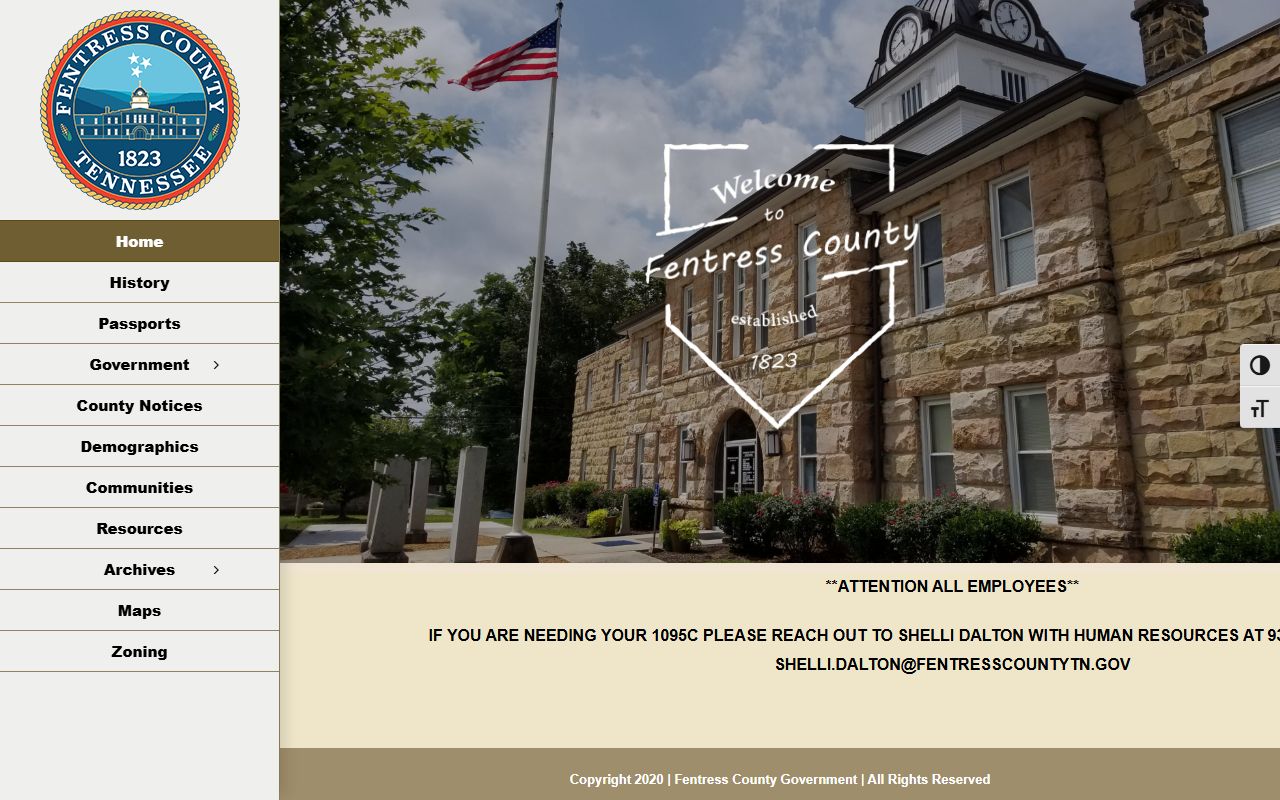 Fentress County government website for criminal records