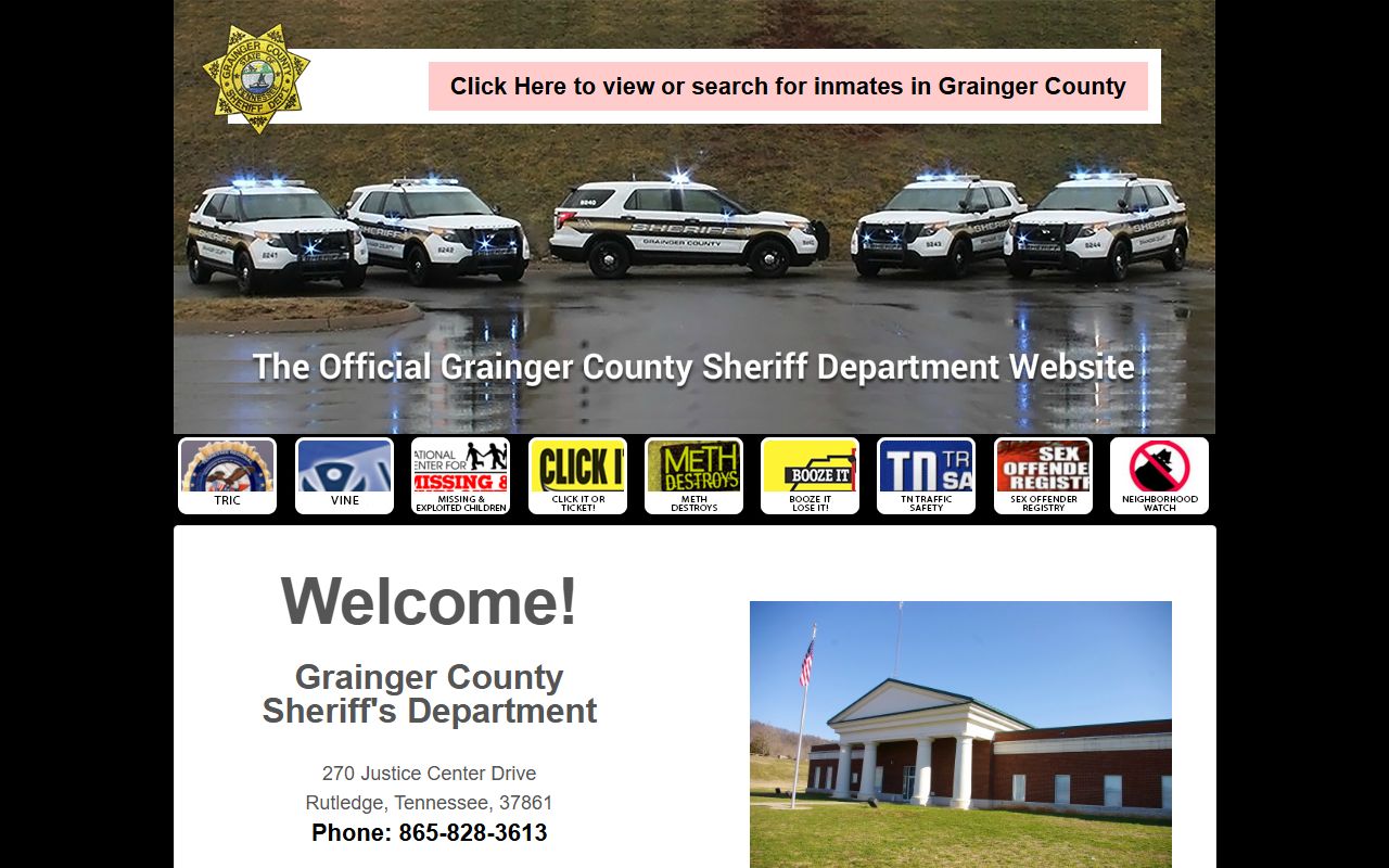 Grainger County government source for criminal records