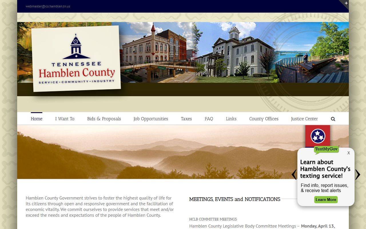 Hamblen County government source for criminal records