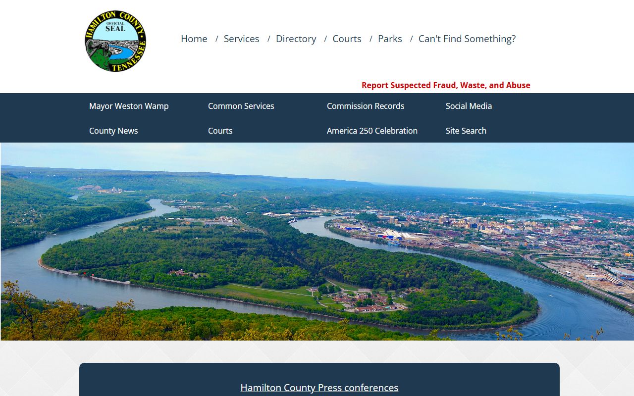 Hamilton County government website for criminal records