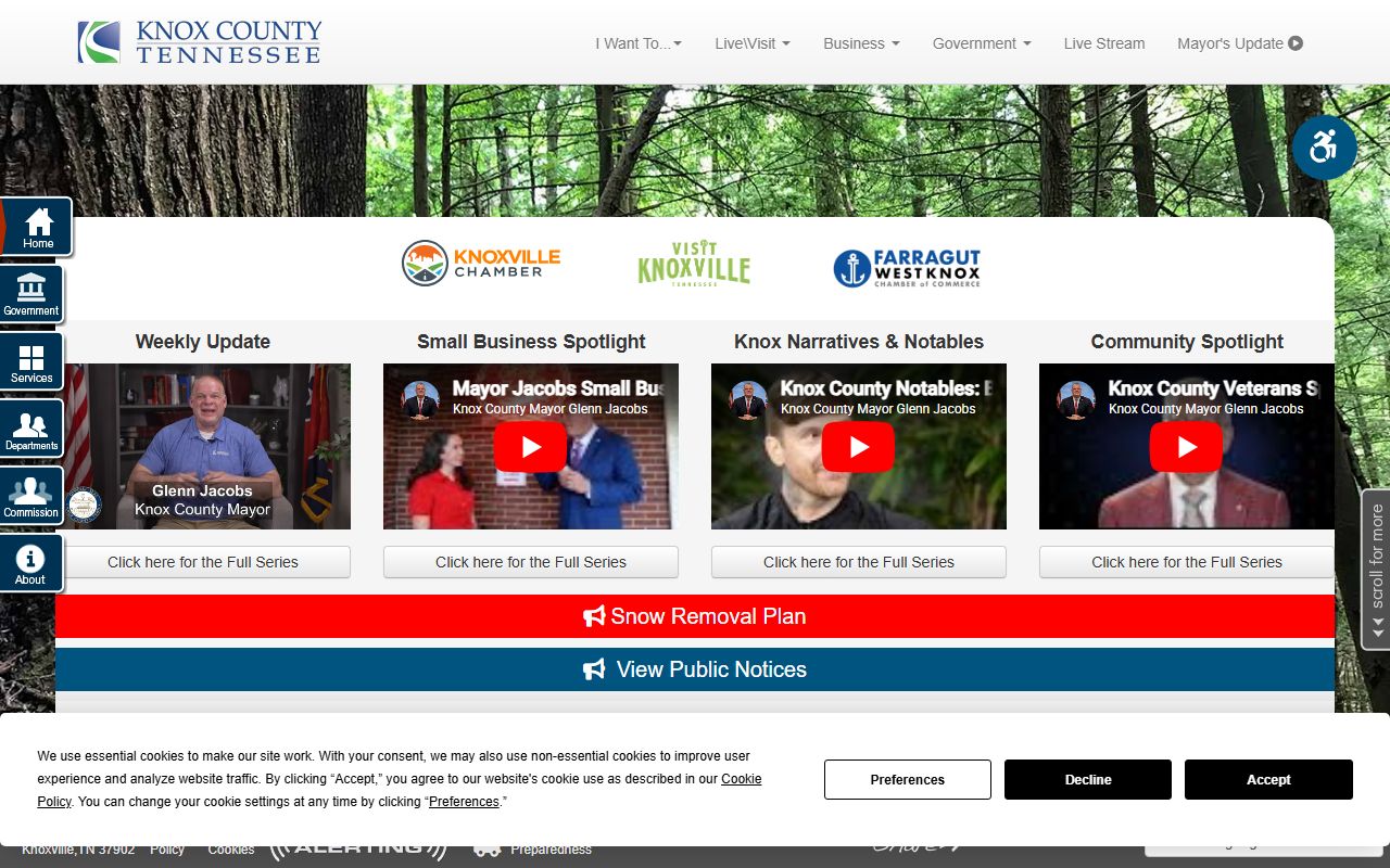 Knox County government website for criminal records