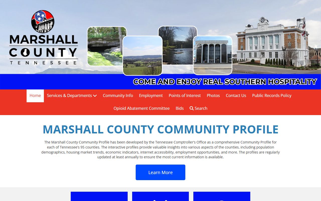 Marshall County government website for criminal records