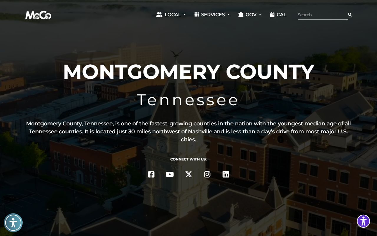 Montgomery County government website for criminal records