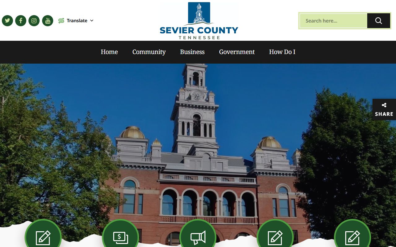 Sevier County government source for criminal records