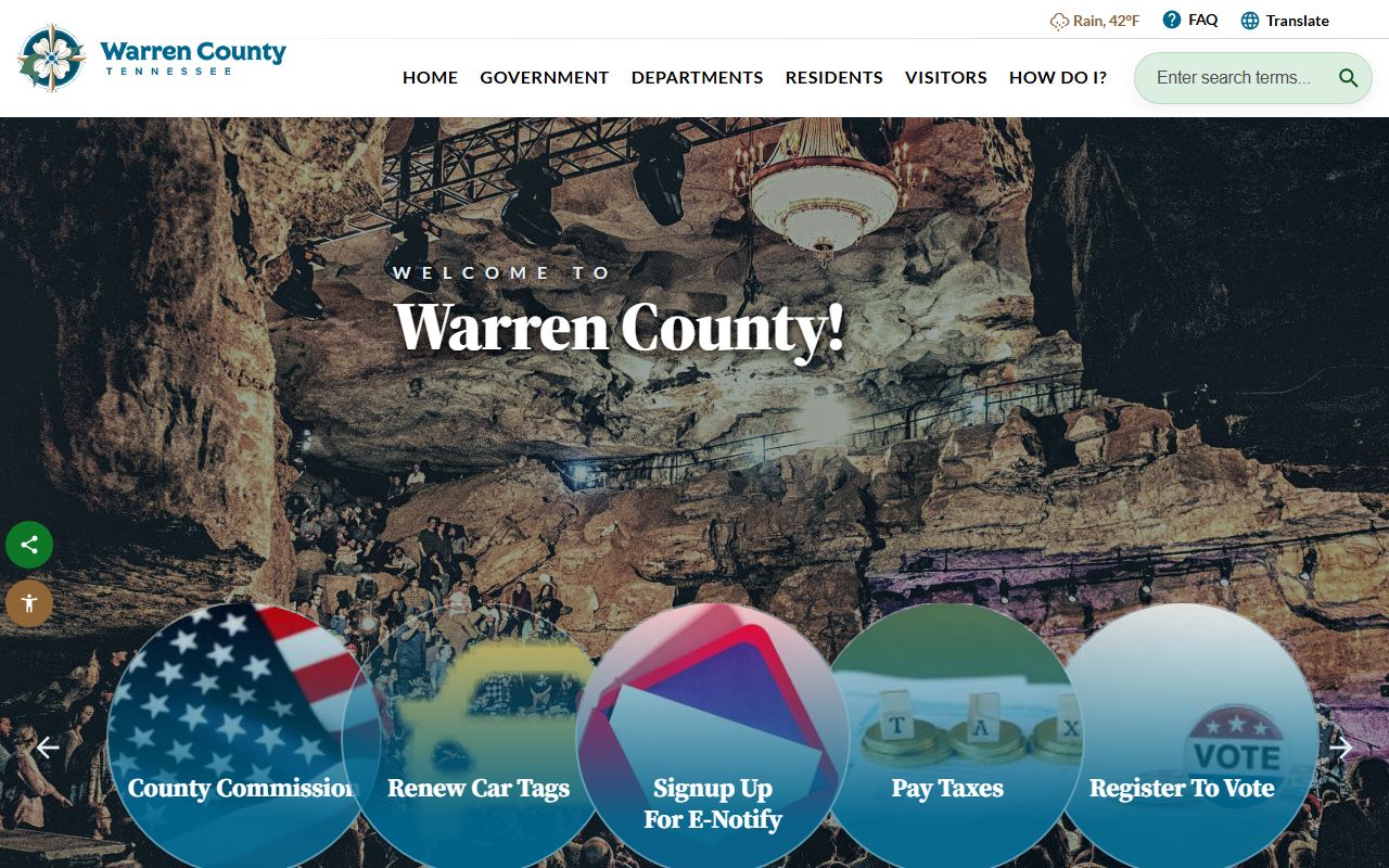 Warren County criminal records search with local county government image