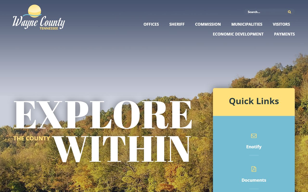 Wayne County criminal records search with local county government image