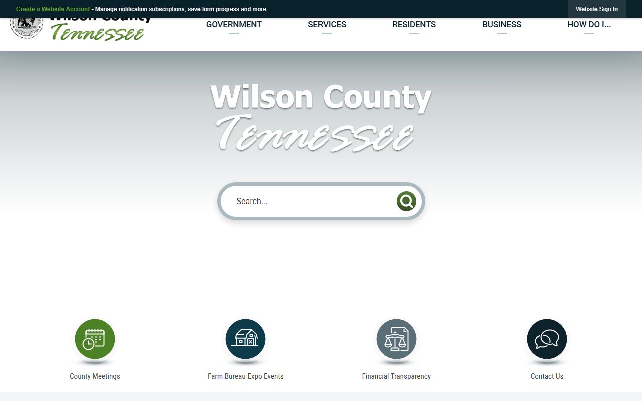 Wilson County government source for criminal records